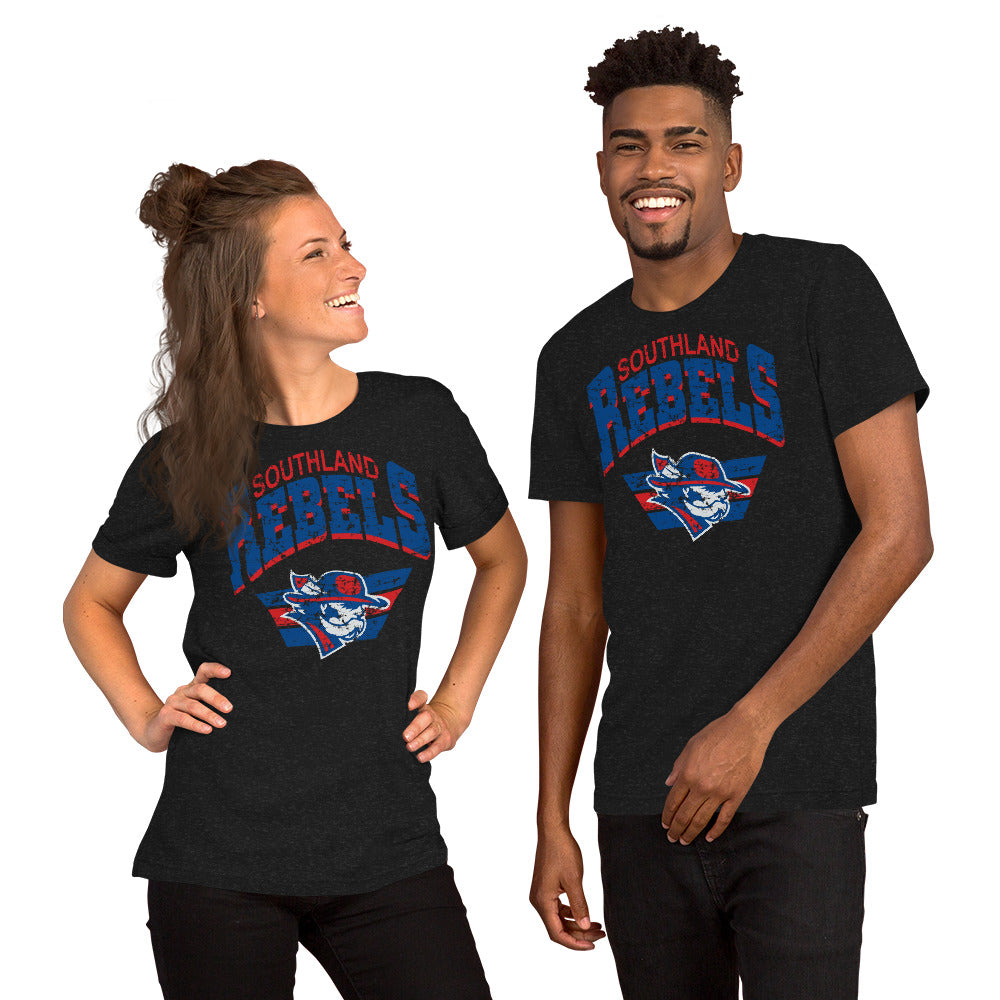 Rebels Vintage Collegiate Distressed - Bella Canvas Tee