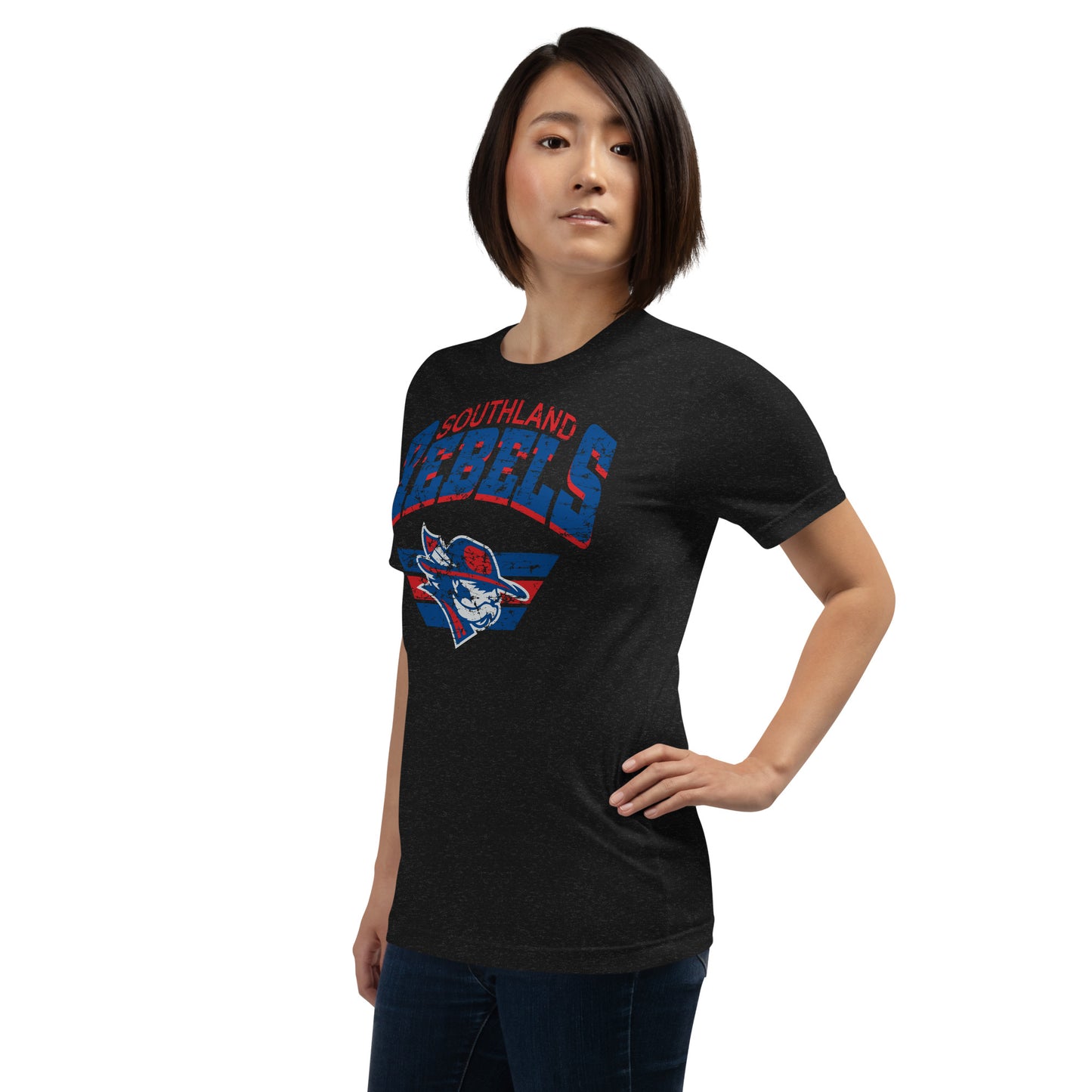 Rebels Vintage Collegiate Distressed - Bella Canvas Tee