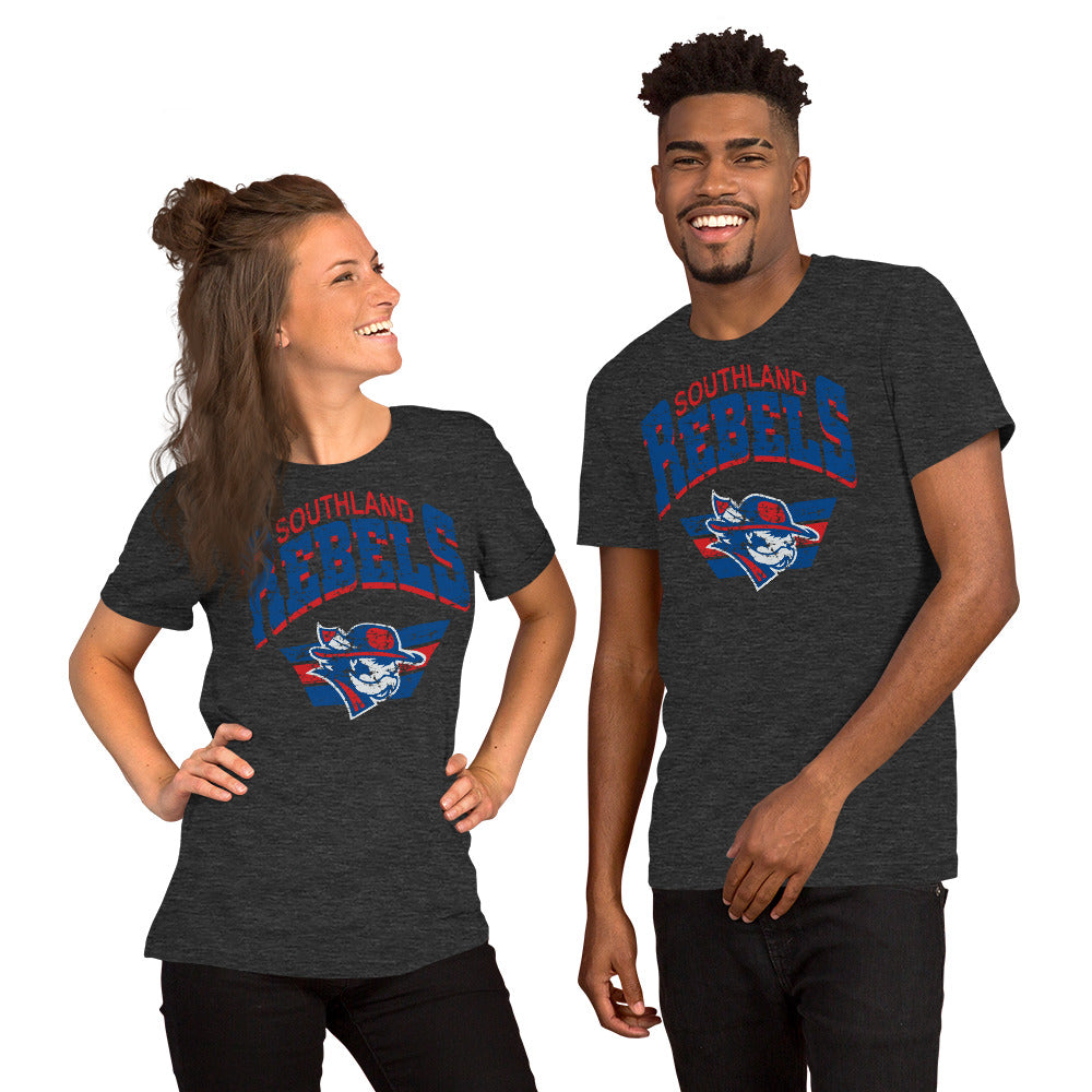 Rebels Vintage Collegiate Distressed - Bella Canvas Tee