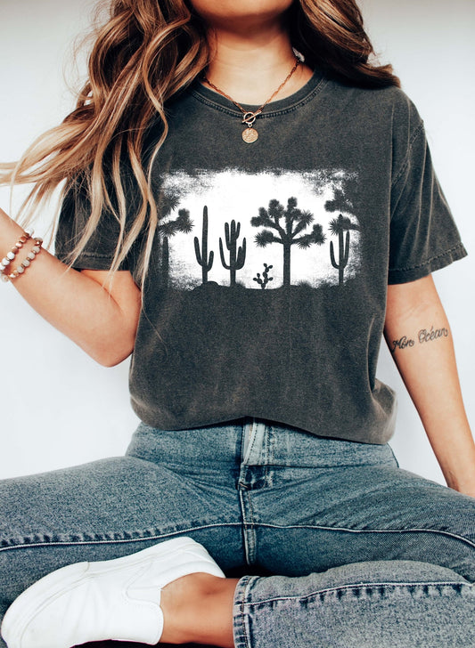 Vintage Nature Desert Silhouette Comfort Colors Tshirt