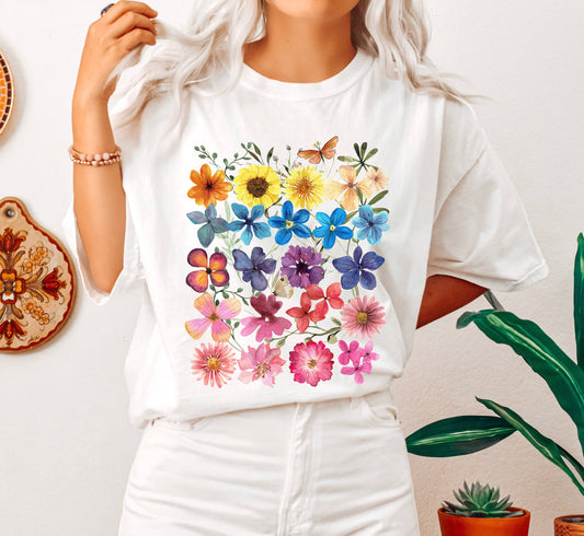 Botanical Print Plant Lover Comfort Colors Tshirt