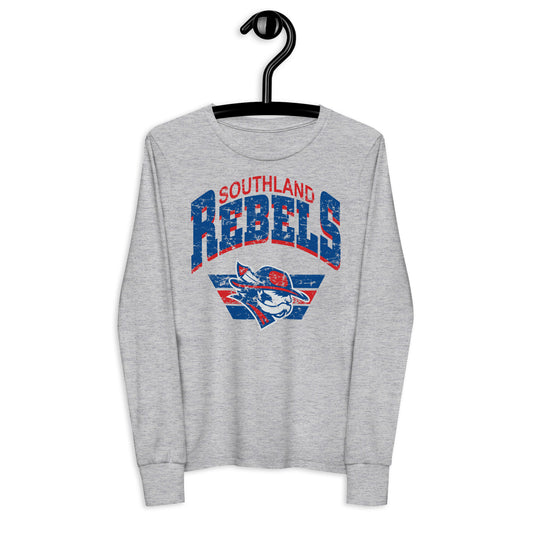 Rebels Vintage Collegiate Distressed - YOUTH Long Sleeve