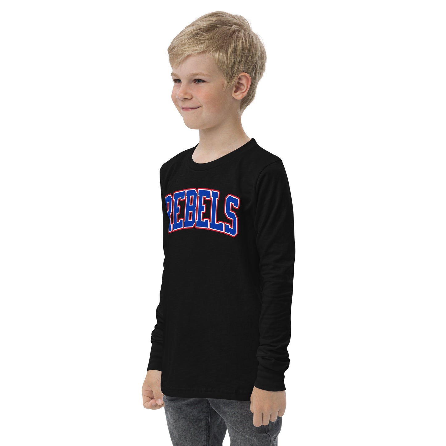 Tri-color Rebels Arched Varsity - YOUTH Long Sleeve