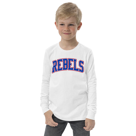 Tri-color Rebels Arched Varsity - YOUTH Long Sleeve