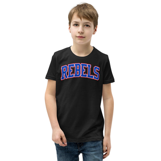 Tri-Color Rebels Arched Varsity - YOUTH Tee