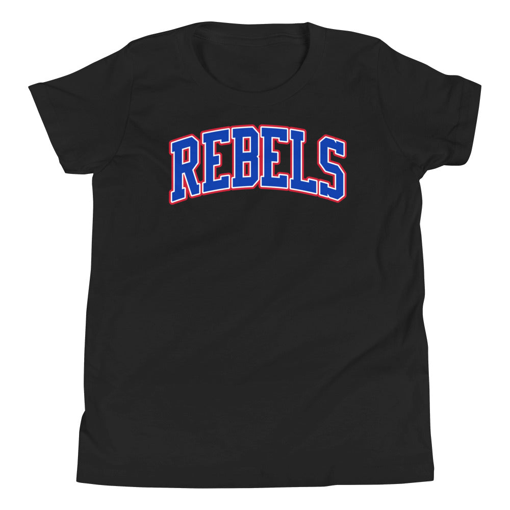 Tri-Color Rebels Arched Varsity - YOUTH Tee