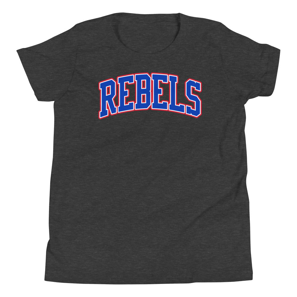 Tri-Color Rebels Arched Varsity - YOUTH Tee
