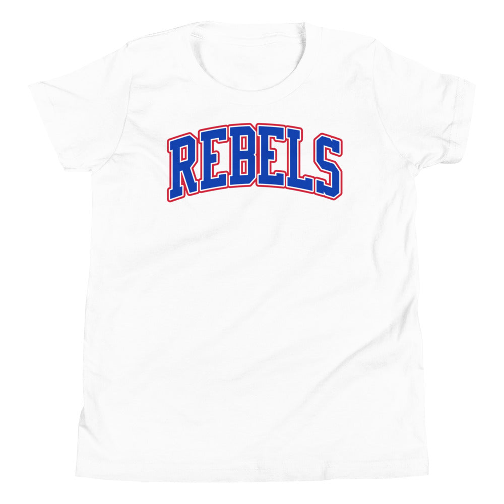 Tri-Color Rebels Arched Varsity - YOUTH Tee