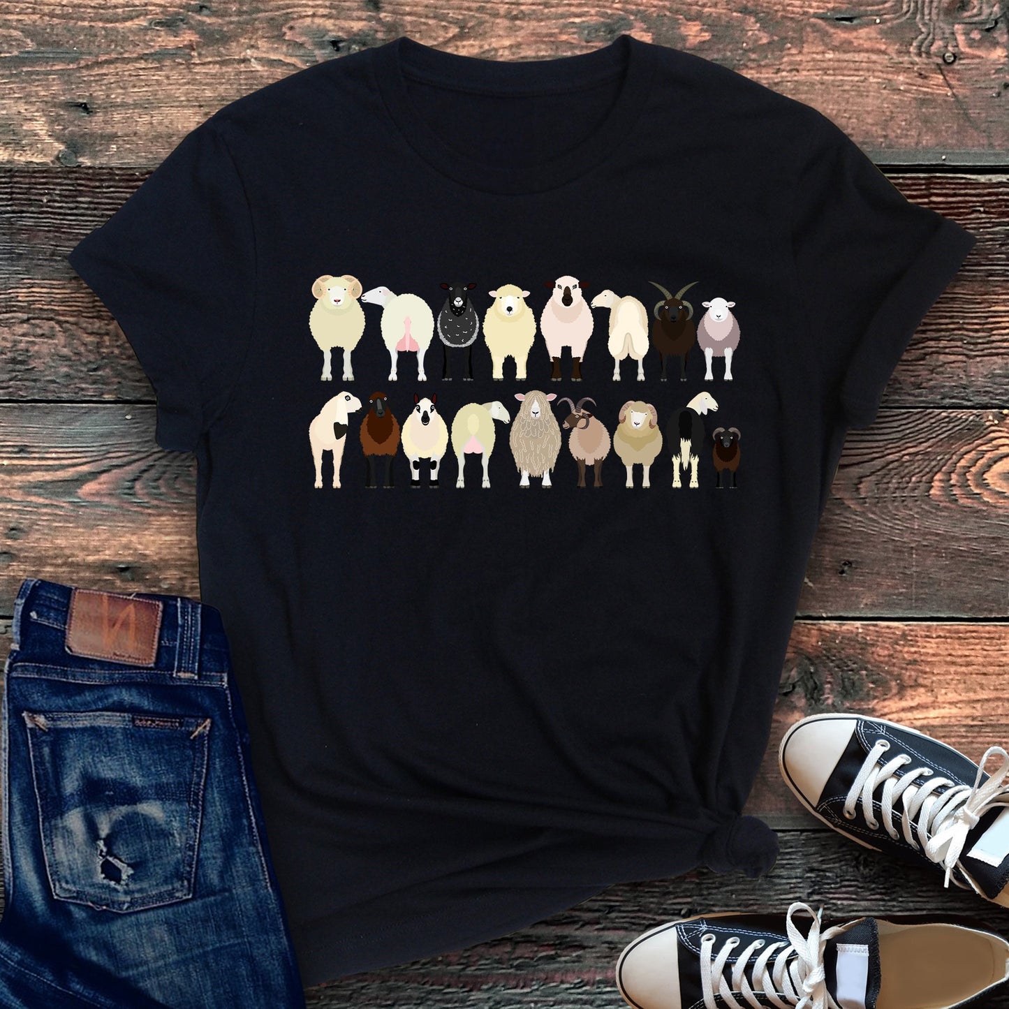 Sheep Lovers Super Soft Tees, Farm Animal Shirts, Illustration, Breeds