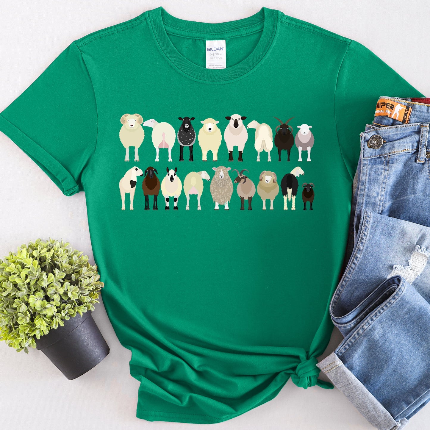 Sheep Lovers Super Soft Tees, Farm Animal Shirts, Illustration, Breeds