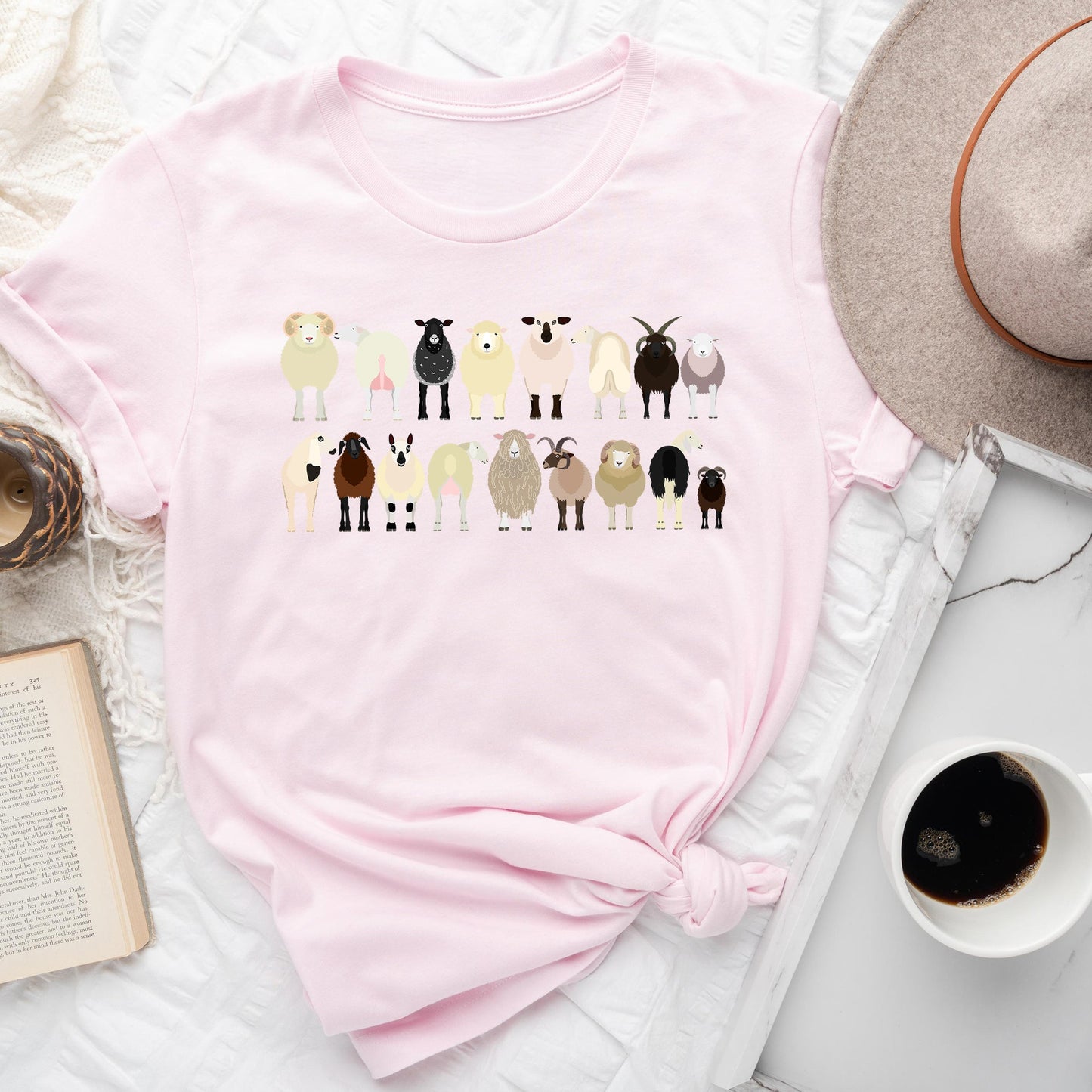 Sheep Lovers Super Soft Tees, Farm Animal Shirts, Illustration, Breeds