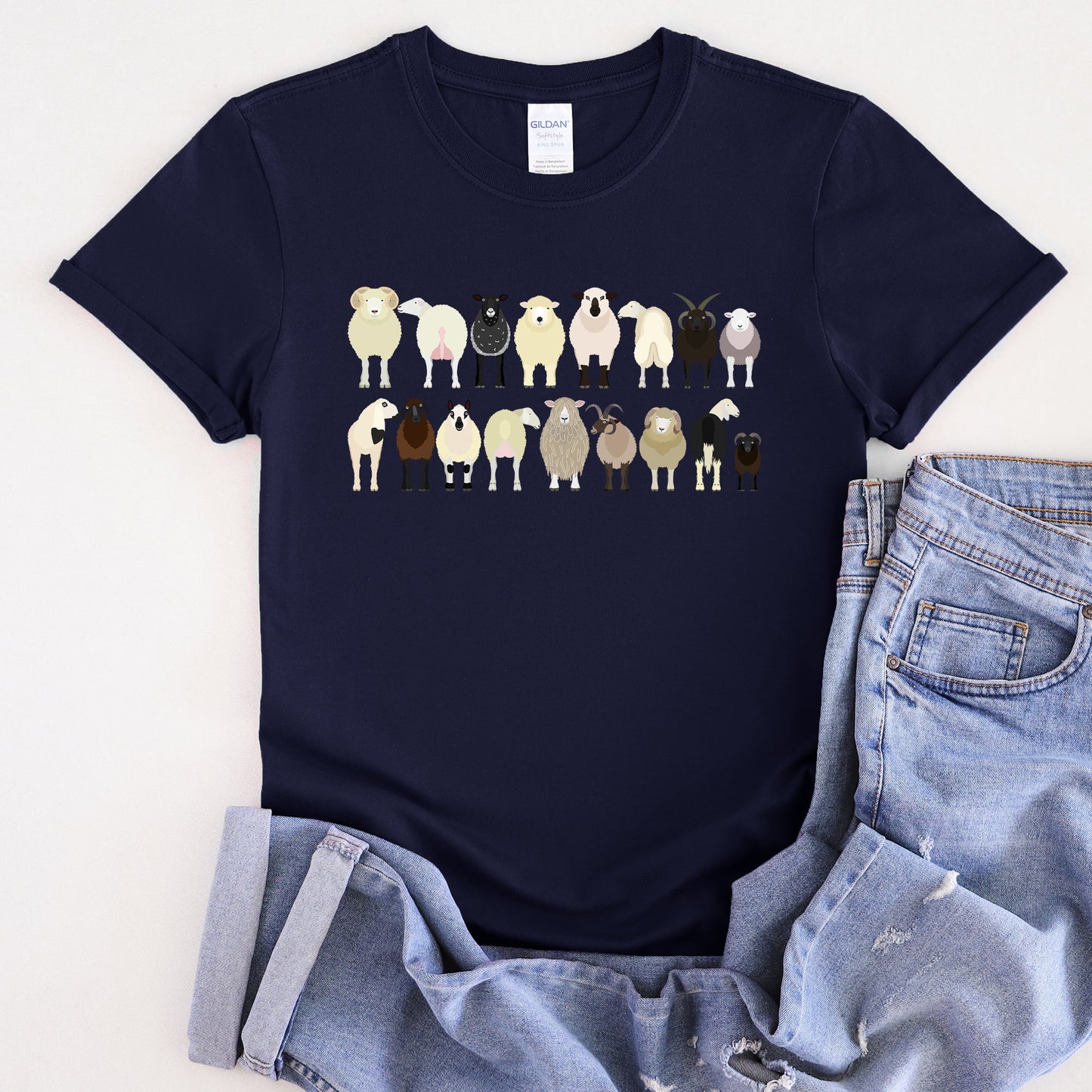 Sheep Lovers Super Soft Tees, Farm Animal Shirts, Illustration, Breeds
