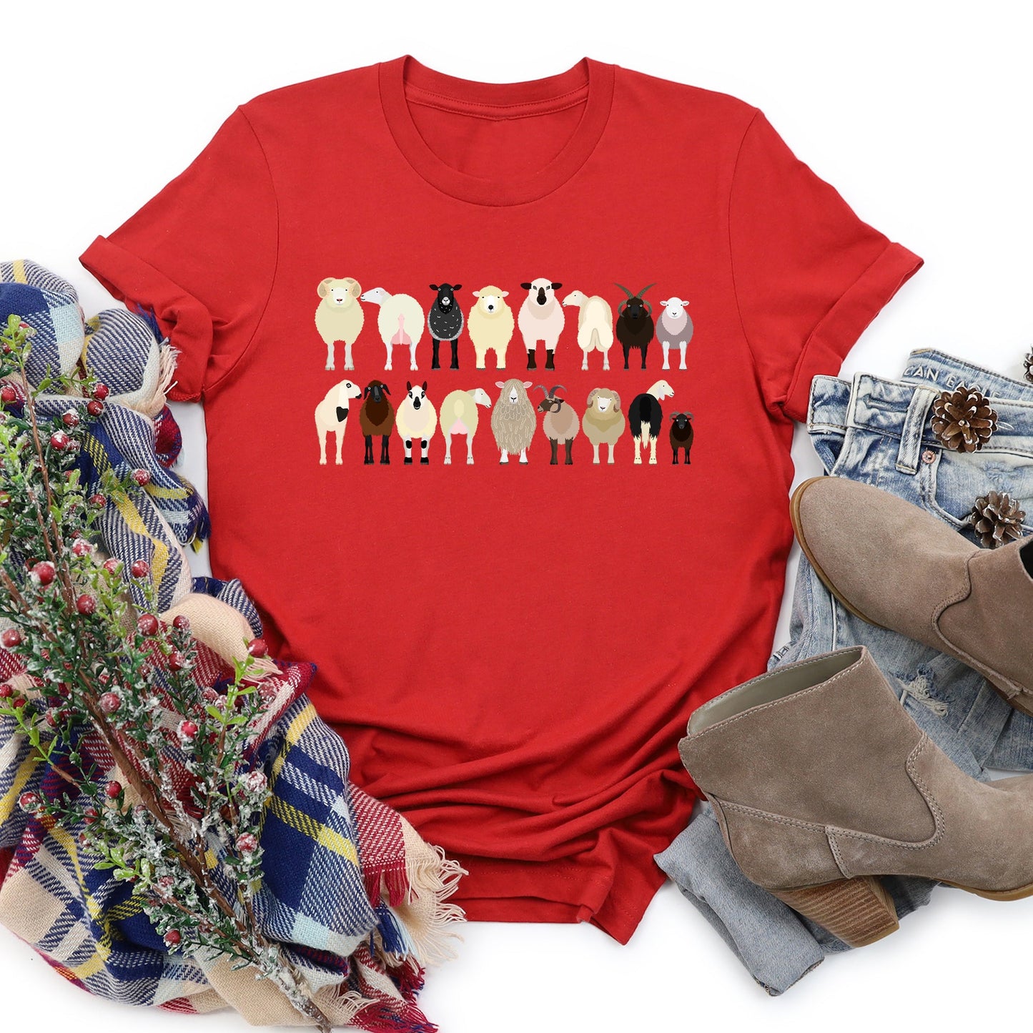Sheep Lovers Super Soft Tees, Farm Animal Shirts, Illustration, Breeds