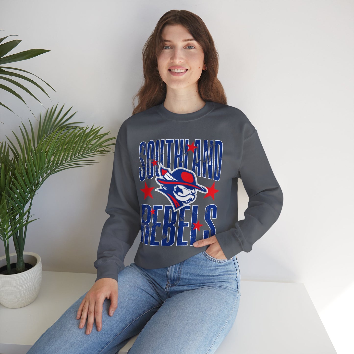 Southland Rebels with Stars Gildan Softstyle Crewneck Sweatshirt