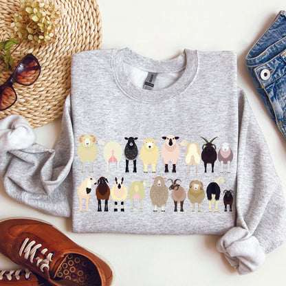 Sheep Breeds Farm Animal Lover Sweatshirt