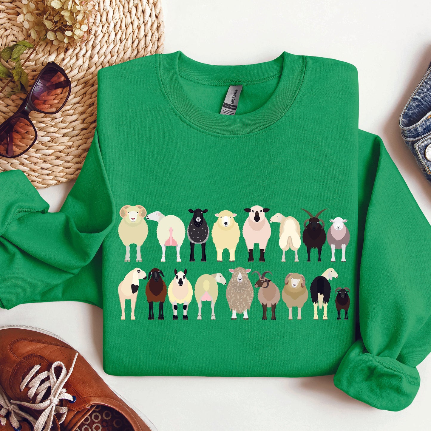 Sheep Breeds Farm Animal Lover Sweatshirt