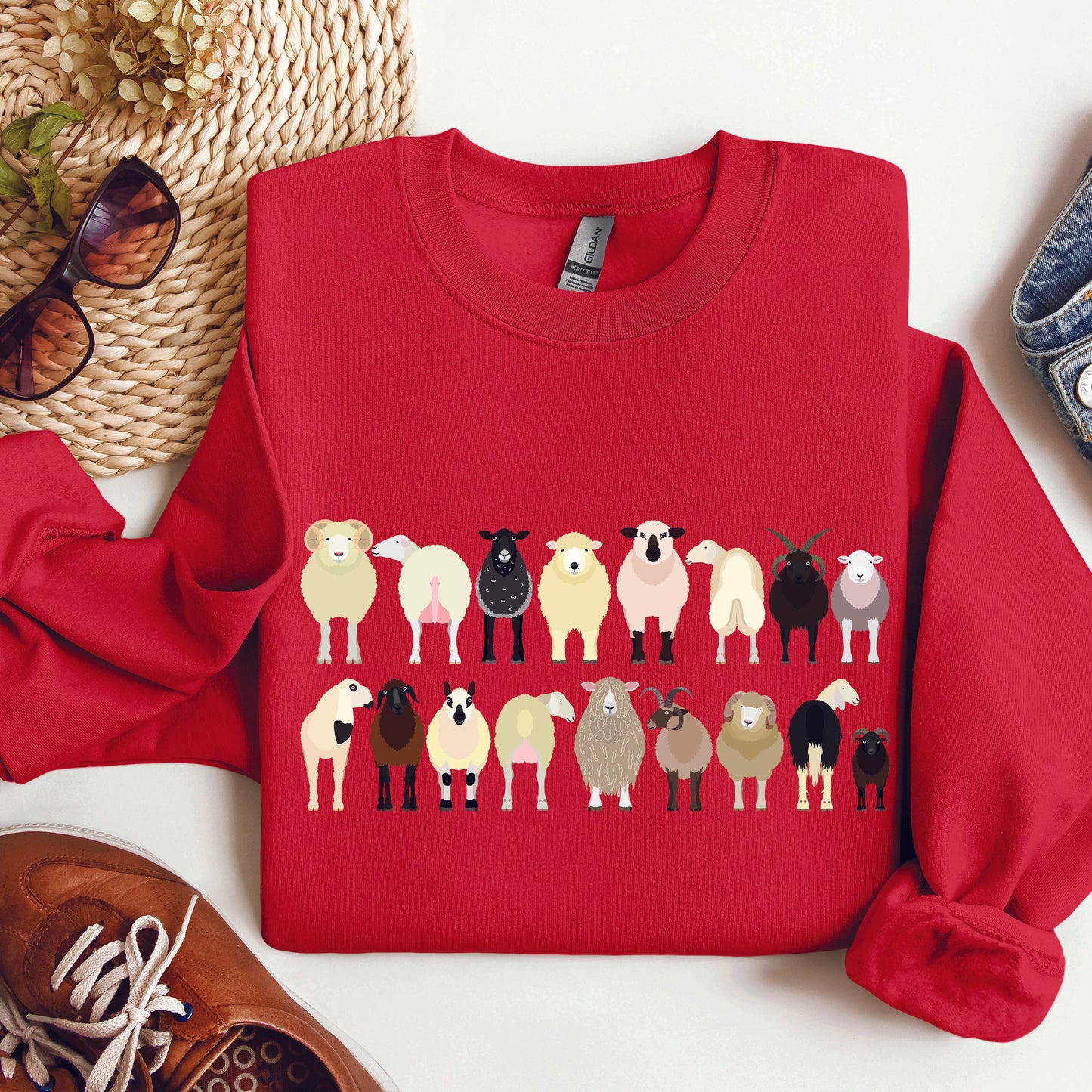 Sheep Breeds Farm Animal Lover Sweatshirt