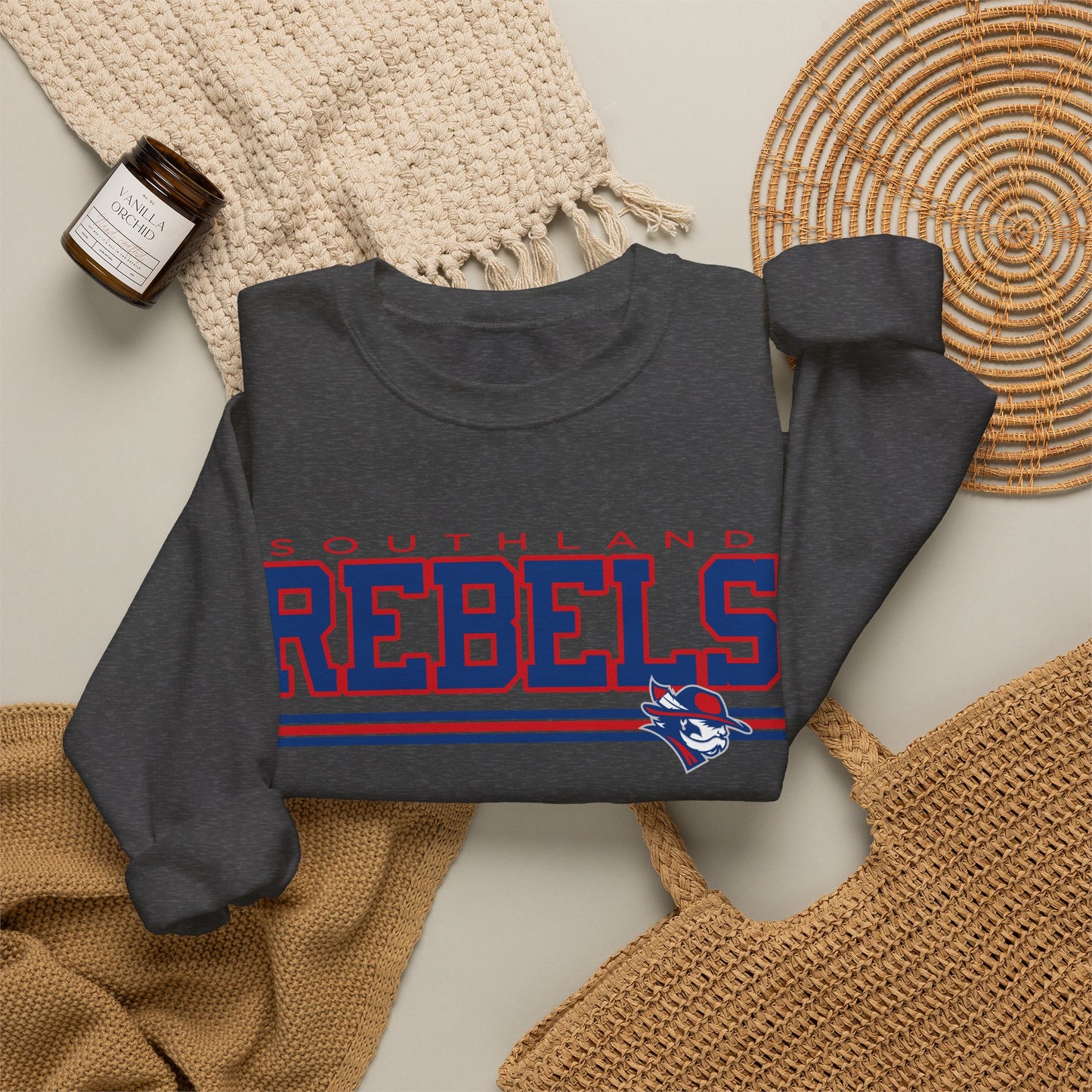 Southland Rebels Graphic Sweatshirt | Vintage Varsity Crewneck | Gildan 18000 Heavy Blend Sweatshirt
