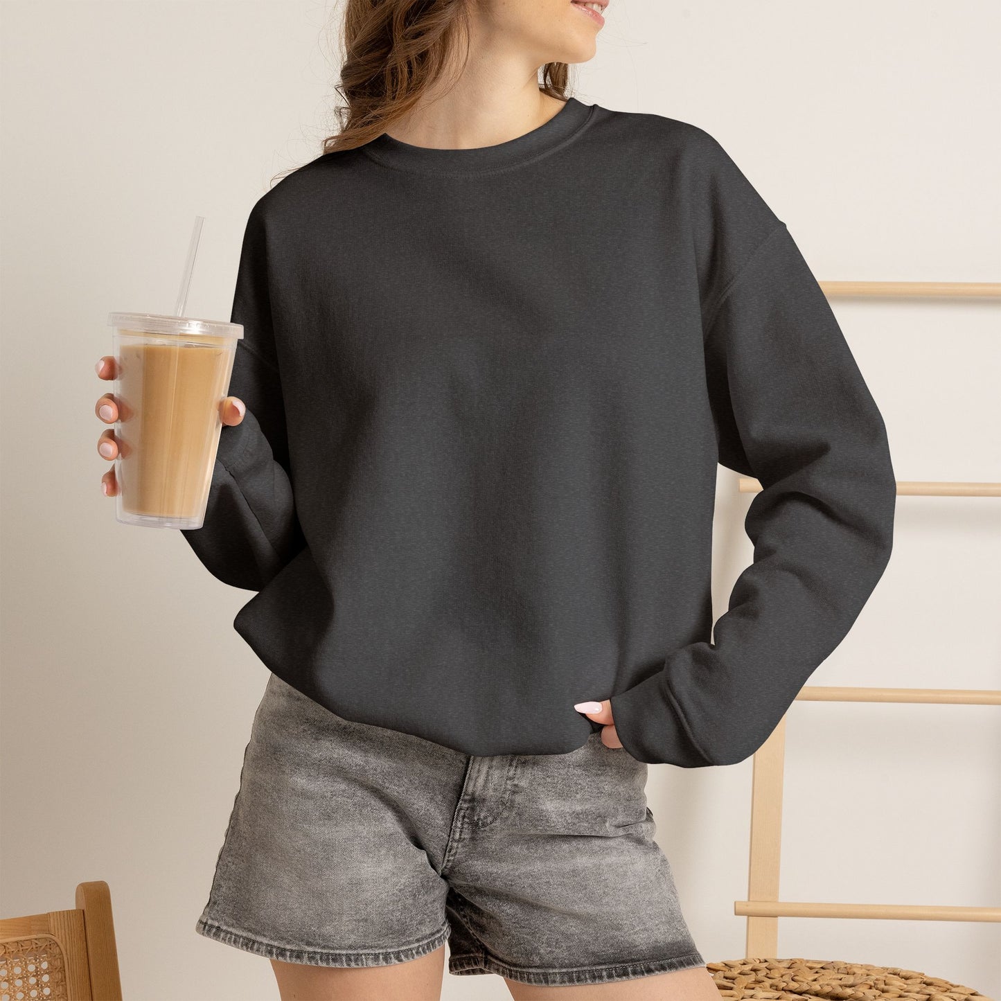 Rebels Graphic Crewneck Sweatshirt — Retro Collegiate Embroidered Lettering
