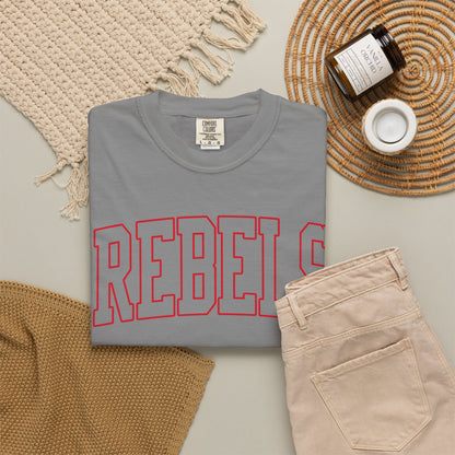Arched Red Rebels - Comfort Colors Tee