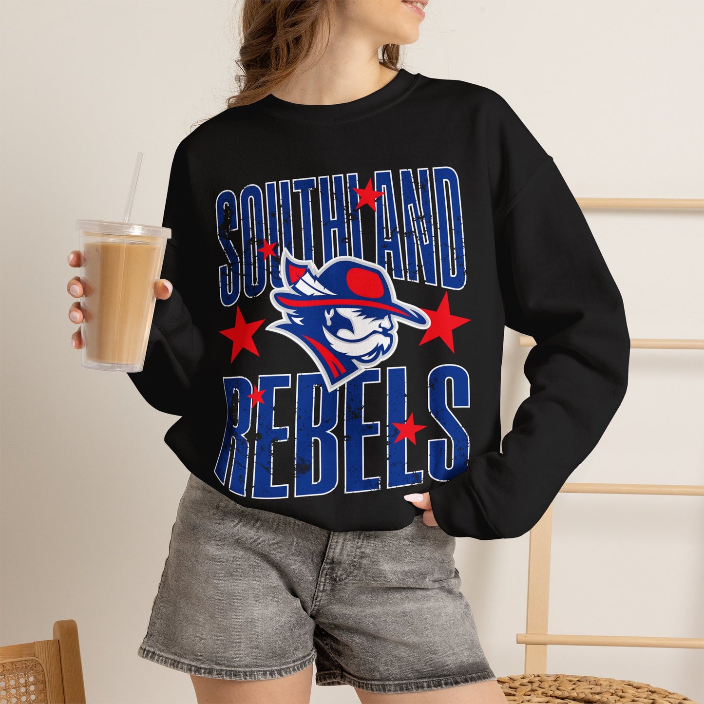 Southland Rebels with Stars Gildan Softstyle Crewneck Sweatshirt