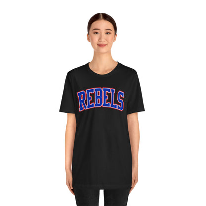 Rebels Collegiate T-Shirt — Red White Blue Team Tee