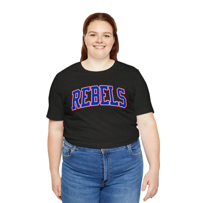 Rebels Collegiate T-Shirt — Red White Blue Team Tee