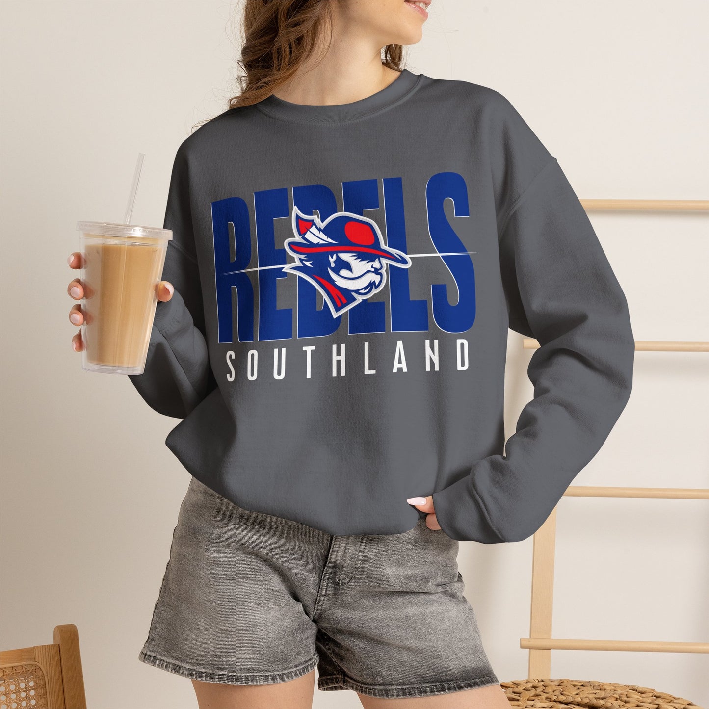 Southland Rebels Modern Mascot Gildan Heavyweight Crewneck