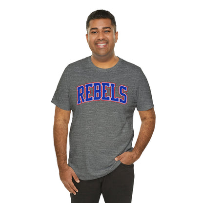 Rebels Collegiate T-Shirt — Red White Blue Team Tee