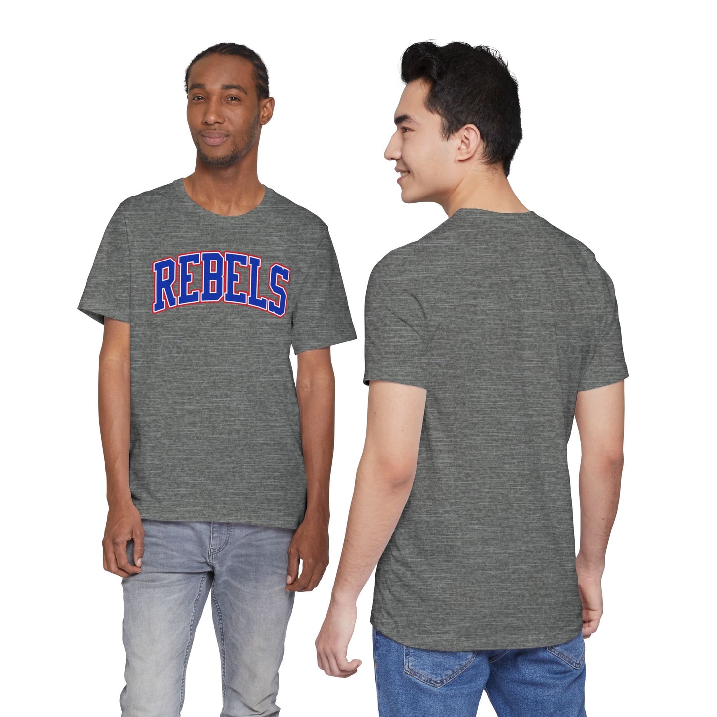 Rebels Collegiate T-Shirt — Red White Blue Team Tee