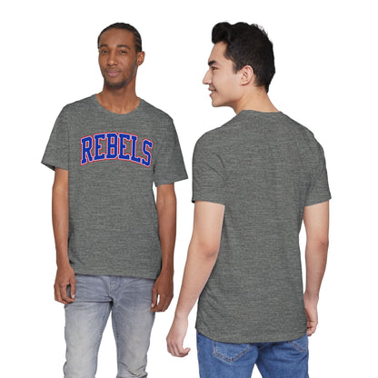 Rebels Collegiate T-Shirt — Red White Blue Team Tee
