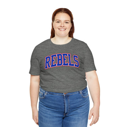 Rebels Collegiate T-Shirt — Red White Blue Team Tee