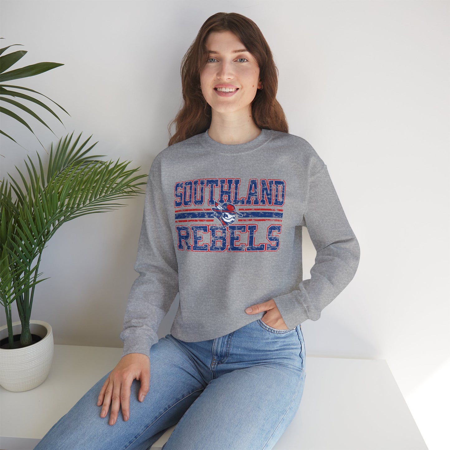 Southland Rebels Crewneck Sweatshirt — Vintage Mascot Logo