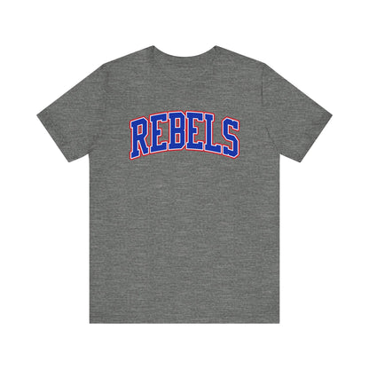 Rebels Collegiate T-Shirt — Red White Blue Team Tee