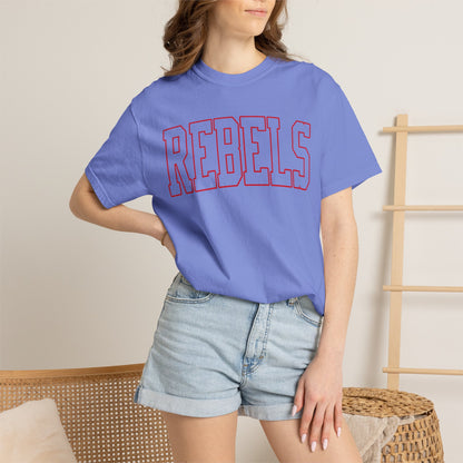 Arched Red Rebels - Comfort Colors Tee