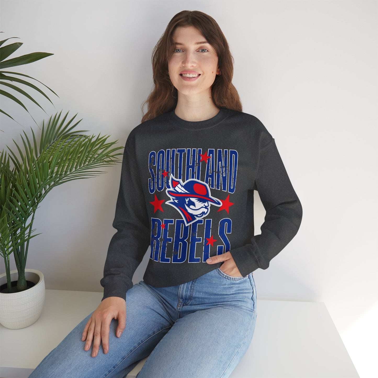 Southland Rebels with Stars Gildan Softstyle Crewneck Sweatshirt
