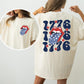 1776 America, Rock and Roll, Tongue, Patriotic, USA, Independence Day, Fourth of July Tshirt Comfort Colors T-Shirt
