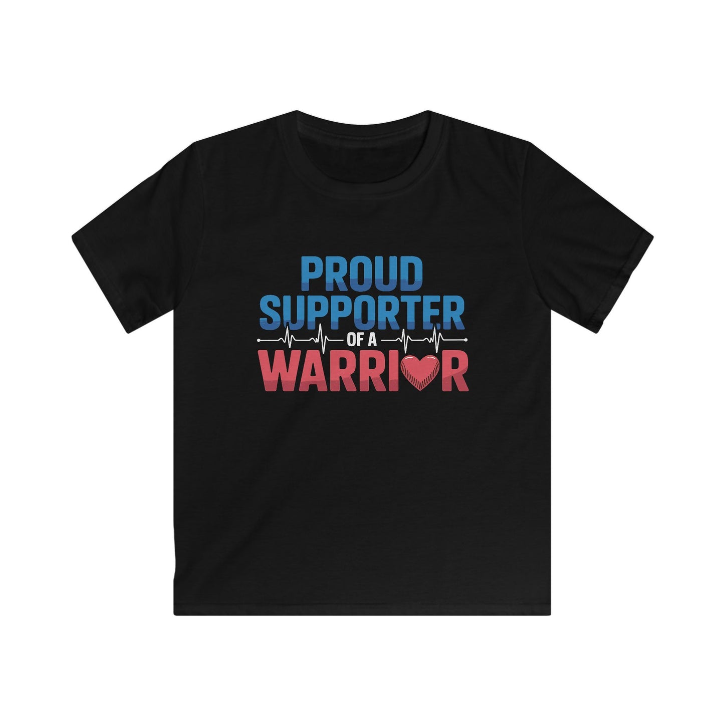 Kids Tee — "Proud Supporter of a Warrior" | Team Claire Bear Pediatric Cancer Awareness Shirt