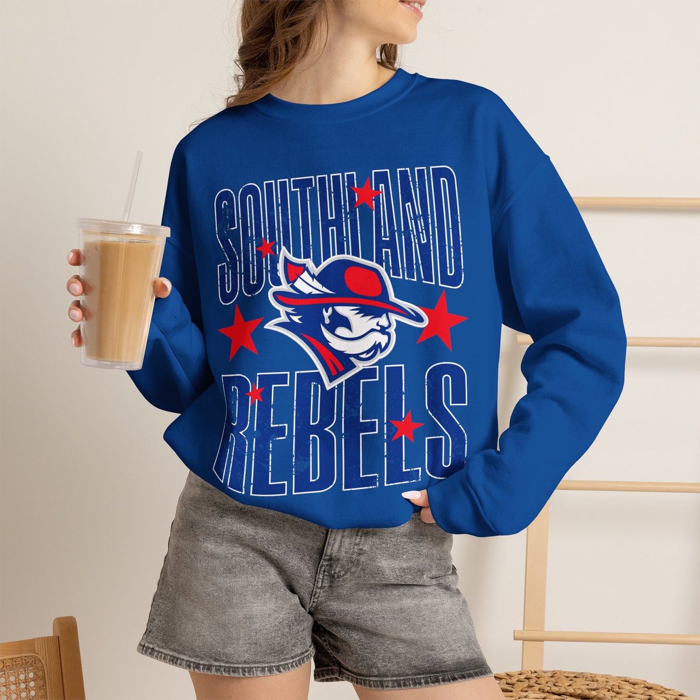 Southland Rebels with Stars Gildan Softstyle Crewneck Sweatshirt