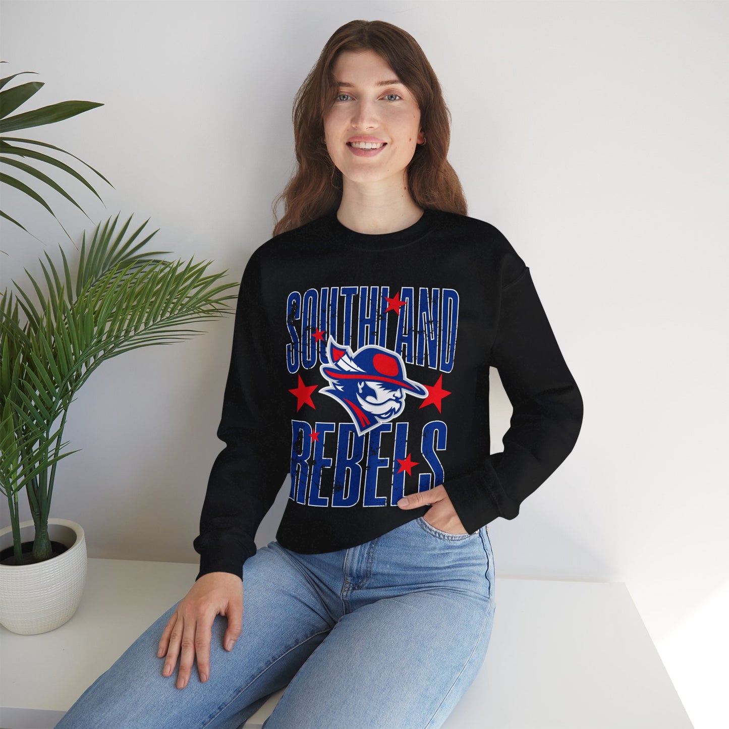 Southland Rebels with Stars Gildan Softstyle Crewneck Sweatshirt