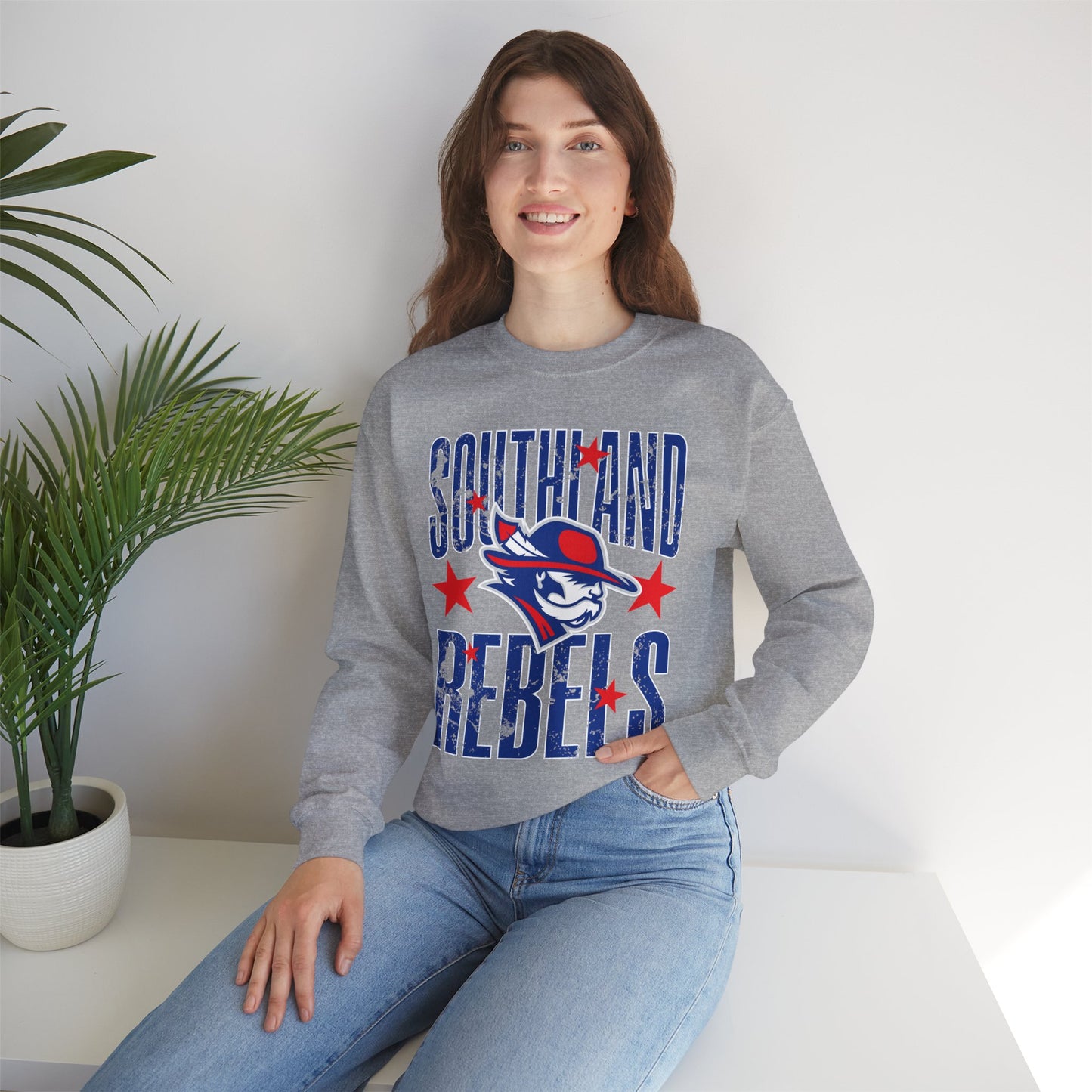 Southland Rebels with Stars Gildan Softstyle Crewneck Sweatshirt