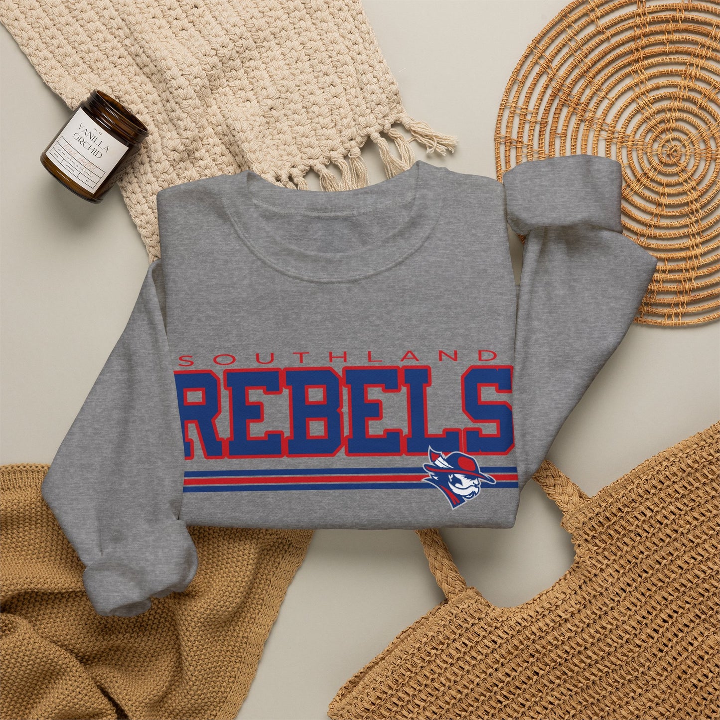 Southland Rebels Graphic Sweatshirt | Vintage Varsity Crewneck | Gildan 18000 Heavy Blend Sweatshirt