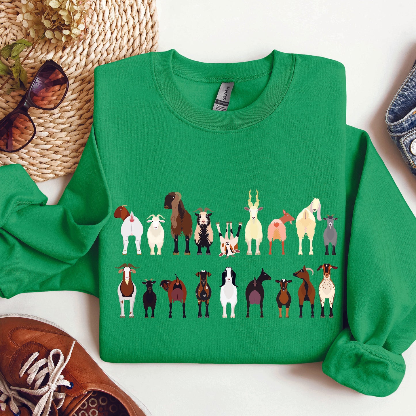 Goat Breeds Farm Animal Lover Sweatshirt