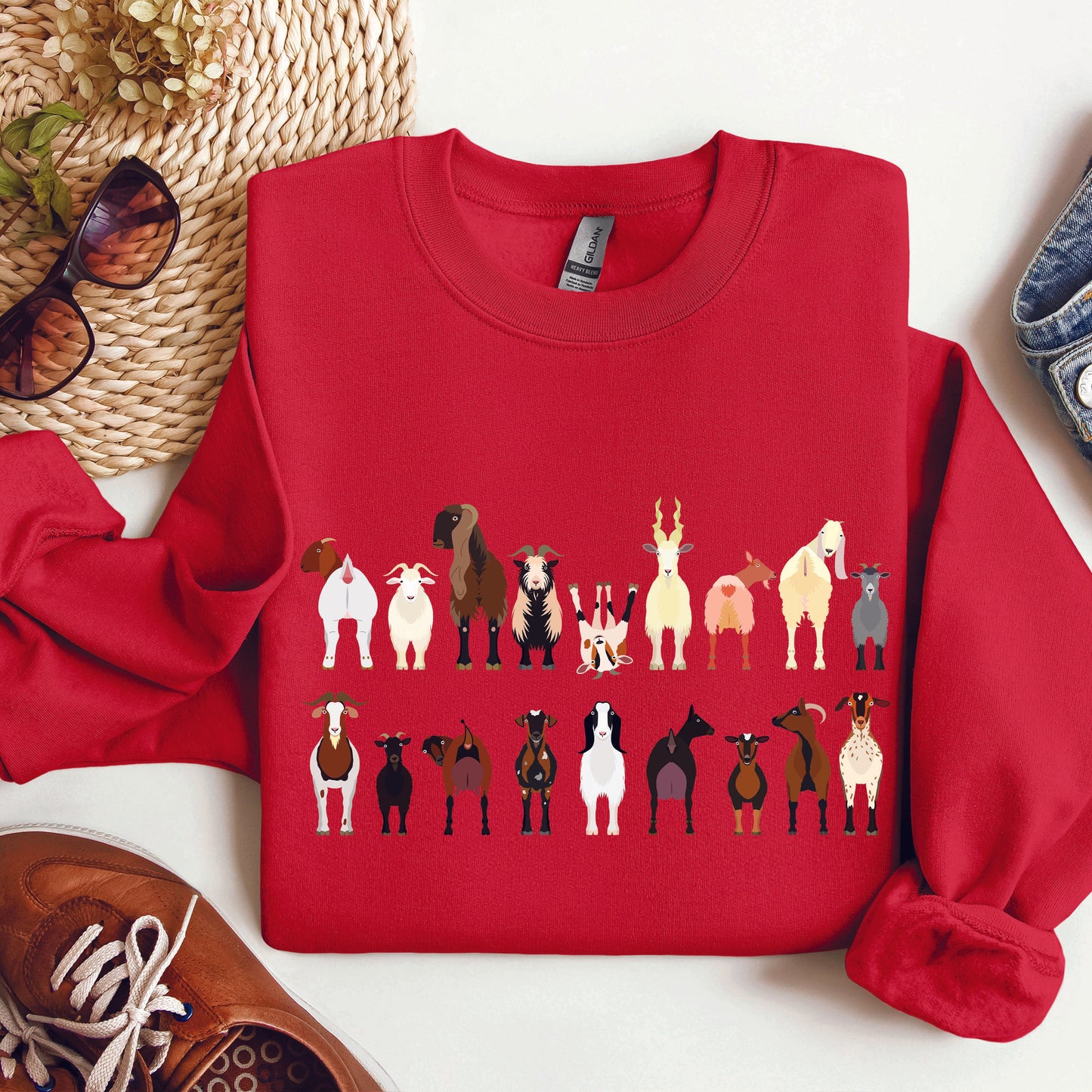 Goat Breeds Farm Animal Lover Sweatshirt