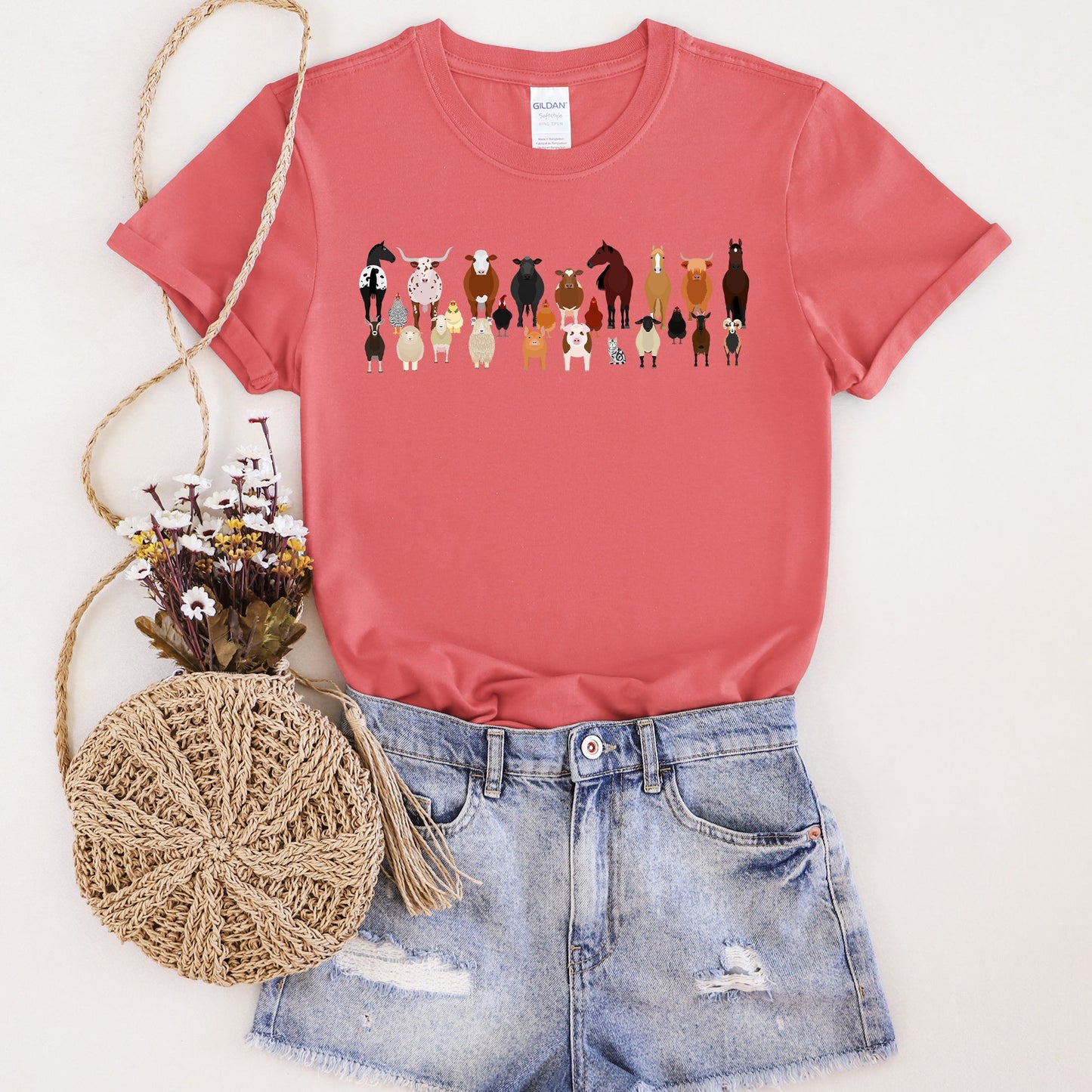 Farm Animal Lovers Super Soft Tees, Shirts, Illustration, Breeds