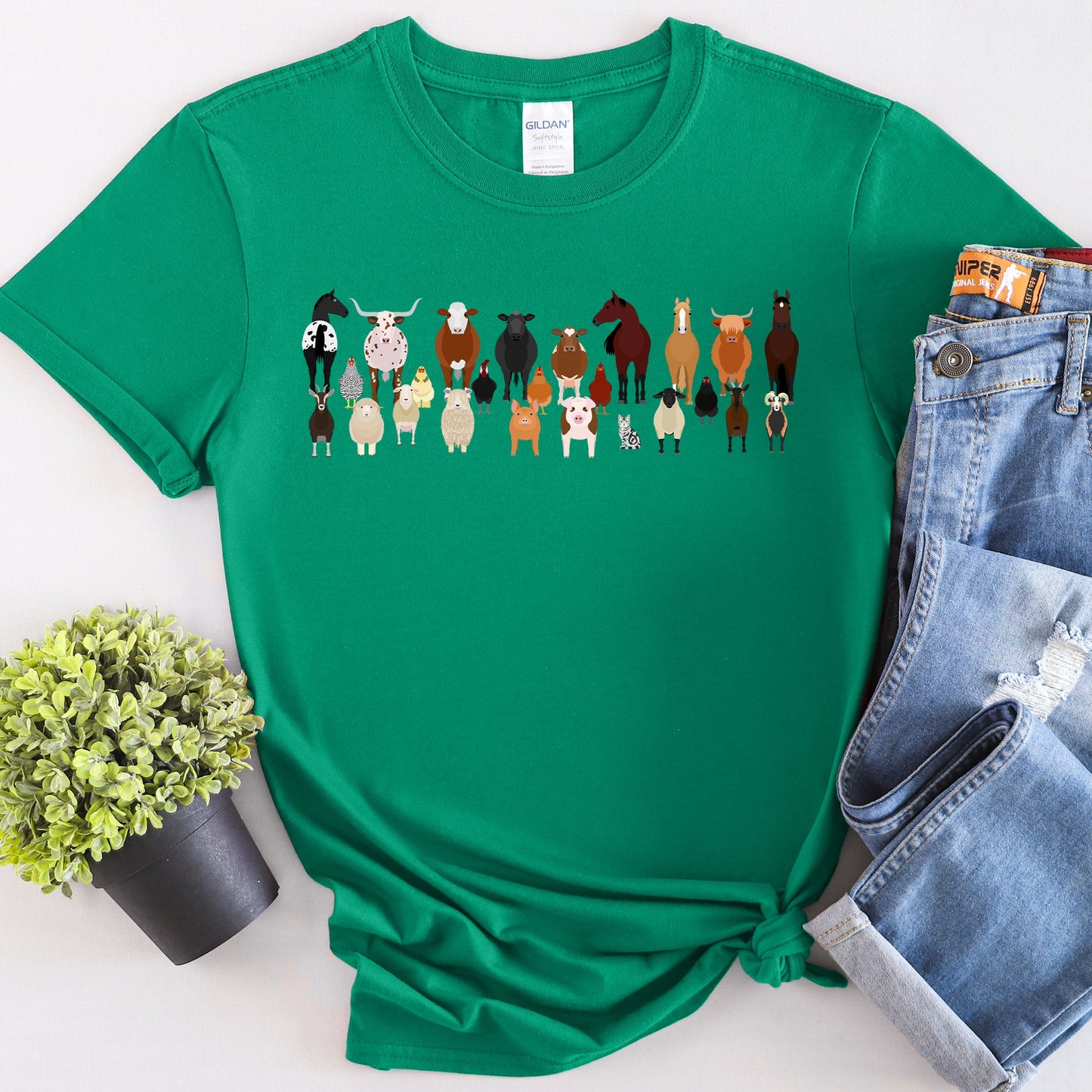 Farm Animal Lovers Super Soft Tees, Shirts, Illustration, Breeds