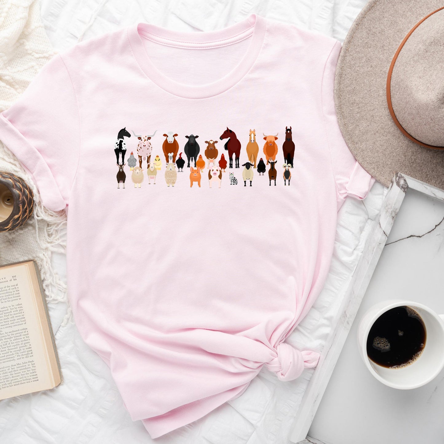 Farm Animal Lovers Super Soft Tees, Shirts, Illustration, Breeds