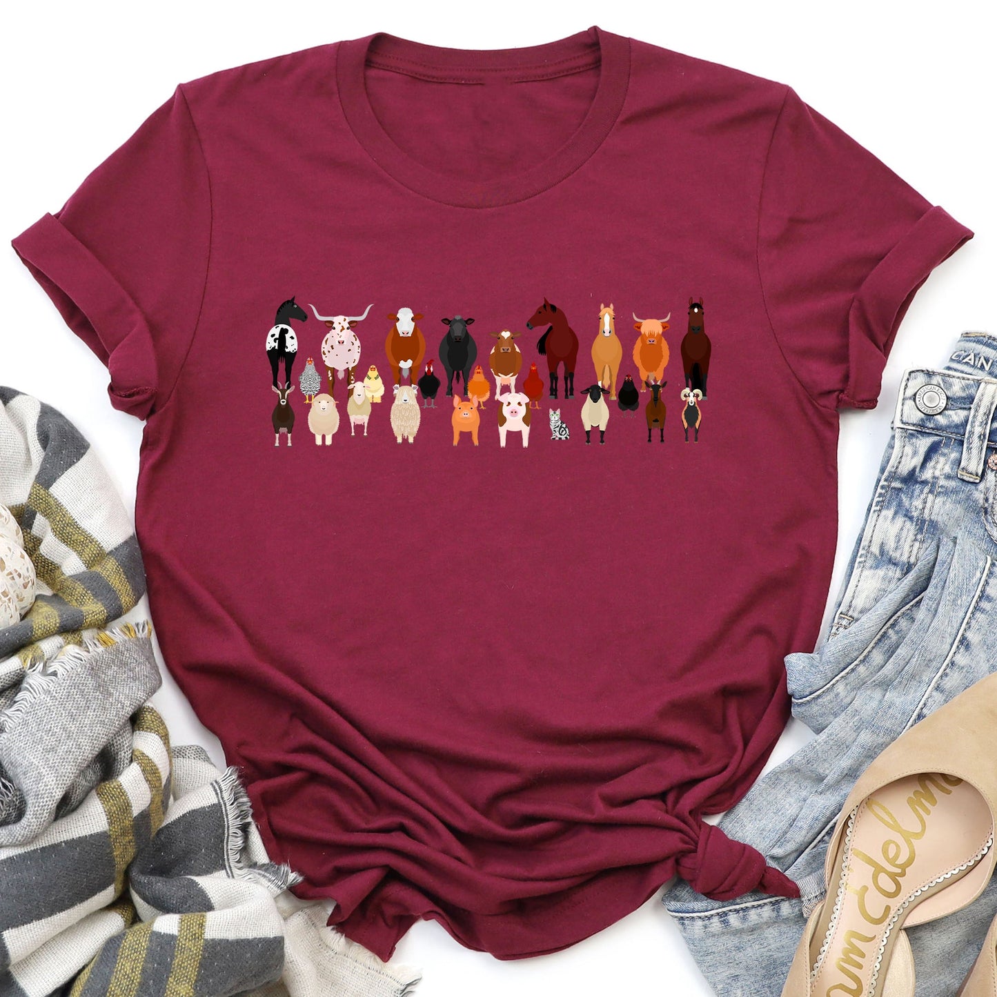 Farm Animal Lovers Super Soft Tees, Shirts, Illustration, Breeds