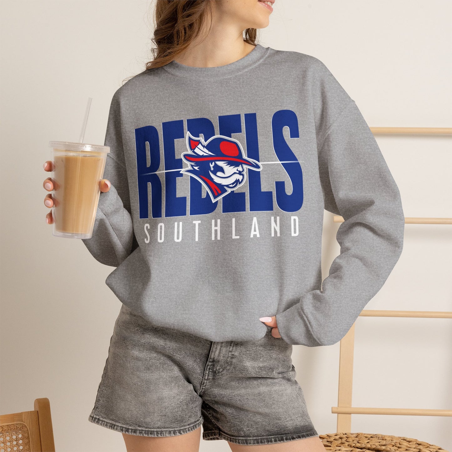 Southland Rebels Modern Mascot Gildan Heavyweight Crewneck