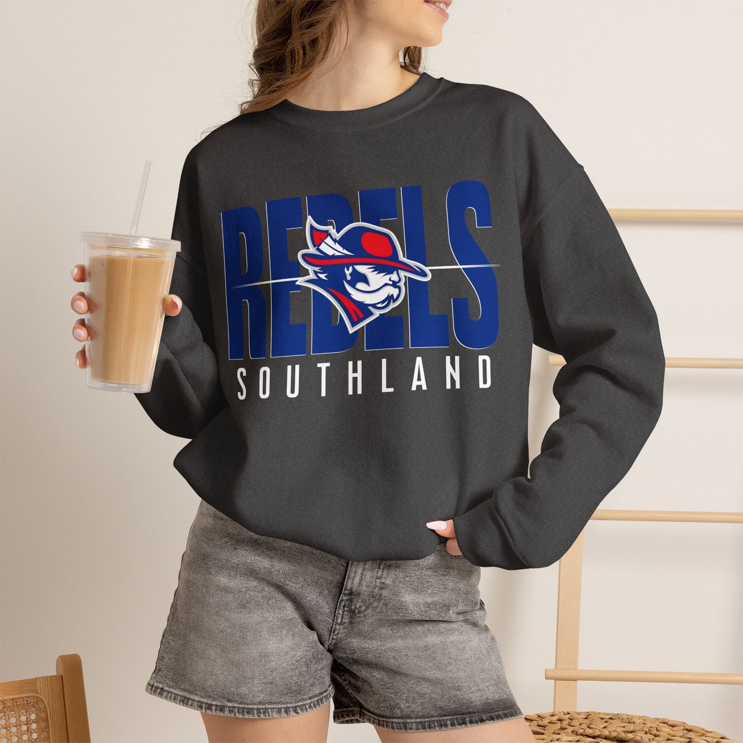 Southland Rebels Modern Mascot Gildan Heavyweight Crewneck